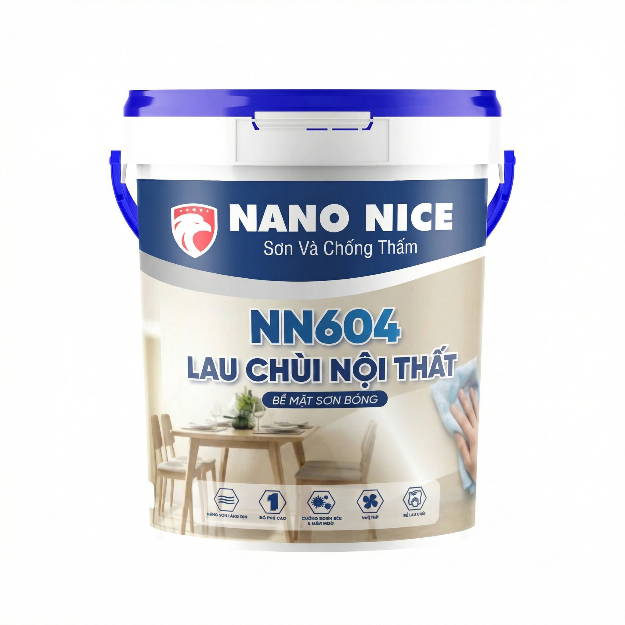 SƠN BÓNG NGỌC TRAI NỘI THẤT CAO CẤP 5 IN 1
